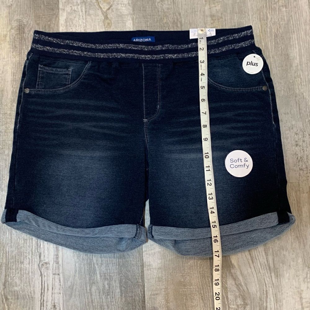 NWT Arizona Jean co soft slip-on shorts size 20 1/2 - Picture 8 of 13